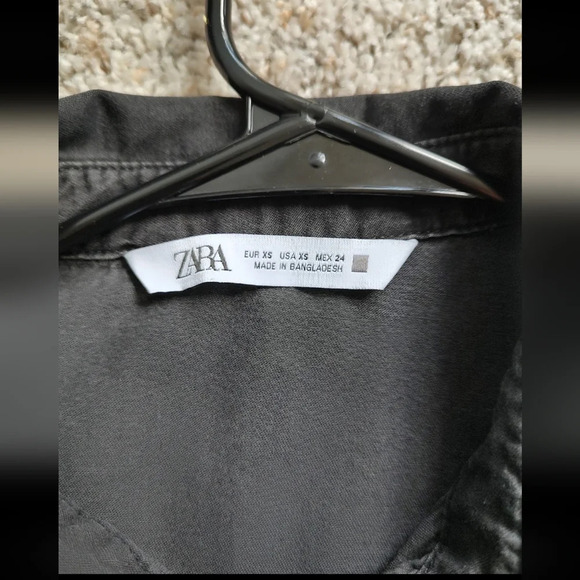 Zara denim shirt Black 🖤 XS - Picture 5 of 8